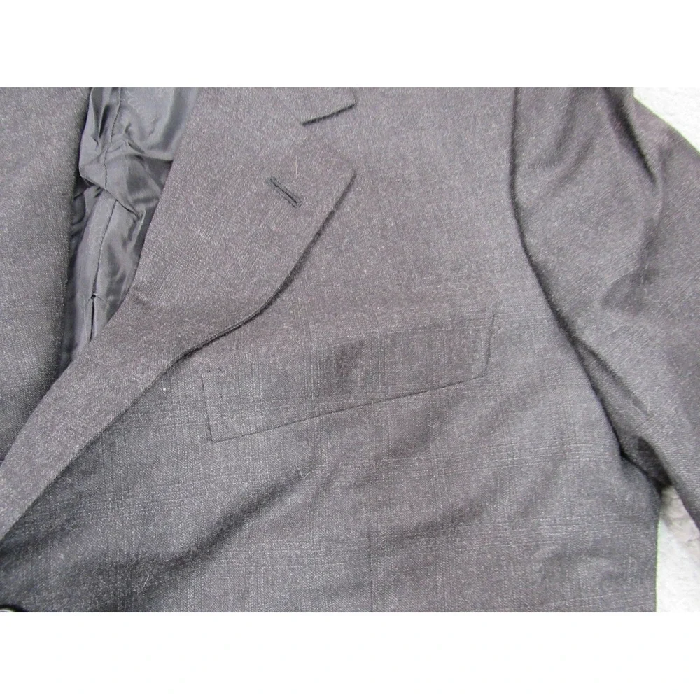 Brioni Nomentano Mens 44R Gray Wool 3 Button Hand Tailored Suit Jacket Blazer